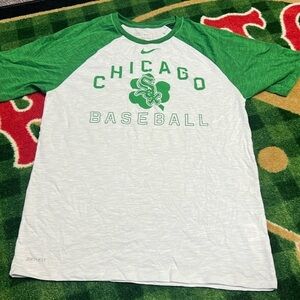 Nike Shirt Mens Large Green Chicago White Sox T-Shirt MLB Baseball Short Sleeve